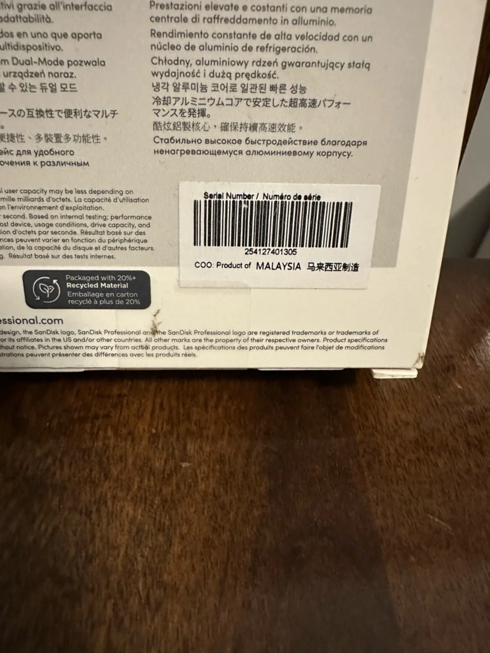 New 2TB SanDisk Professional PRO-G40 Portable NVMe SSD Thunderbolt 3 - Picture 7 of 9